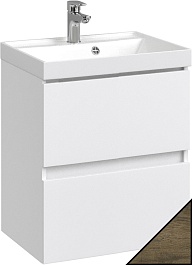 Водолей Мебель для ванной Best 50 подвесная дуб крымский коричневый – фотография-2